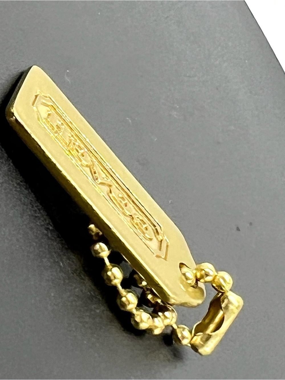 Authentic Coach Brass Tone Metal Logo Bag Hangtag Purse Charm Keychain Tag - Picture 6 of 10